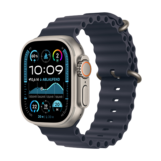 Apple Watch Ultra 2 LTE 49mm Titan med Ocean Band - Navy