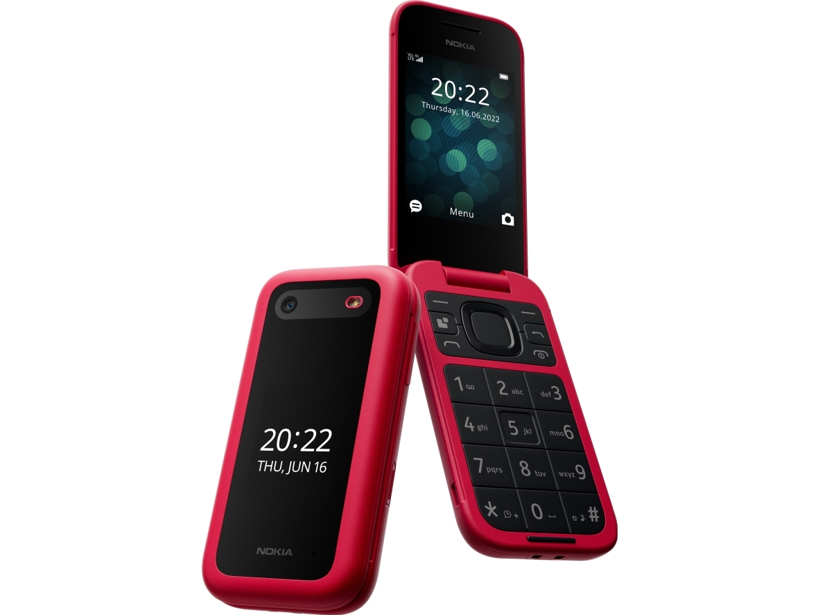 2660 Flip 4g Clamshell Phone, Dual Sim, Red fra Nokia