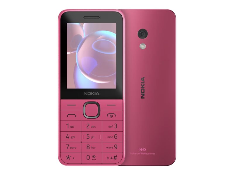 Nokia 225 (2024)   4g Funktionstelefon   Dual Sim   Ram 64 Mb   Intern Hukommelse 128 Mb   Microsd Slot   Rear Camera 0,3 Mp   Pink fra Hmd Global