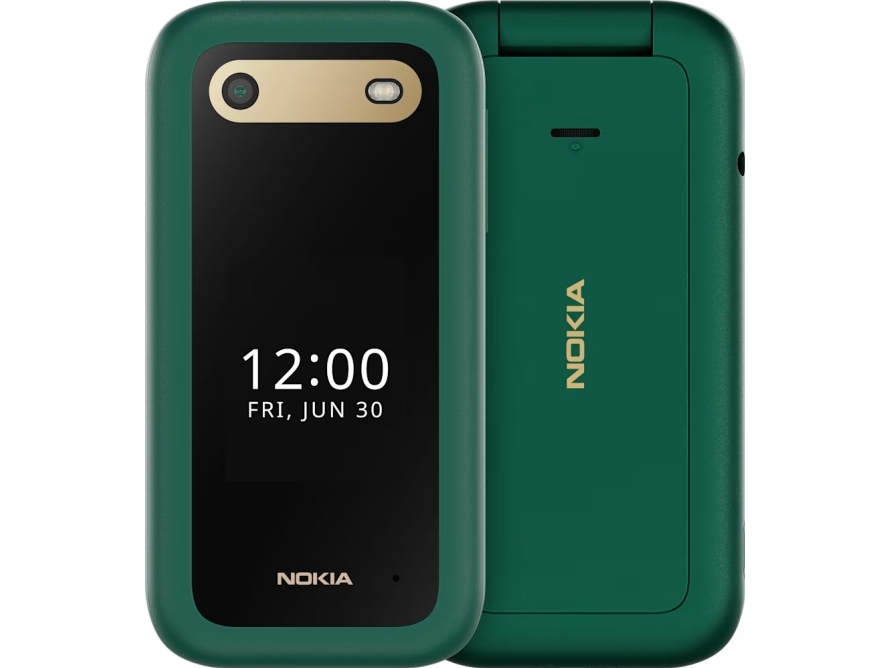 2660 Flip, Vend, Dual Sim, 7,11 Cm (2.8"), 0,3 Mp, 1450 Mah, Grøn fra Nokia
