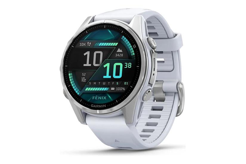 Fenix 8   Sølv   Sportsur Med Bånd   Hvidsten   32 Gb fra Garmin