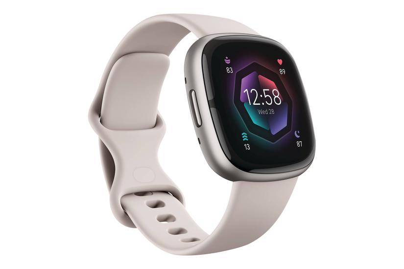 Sense 2   Platin Aluminium   Smart Ur Med Bånd   Lunar Hvid fra Fitbit